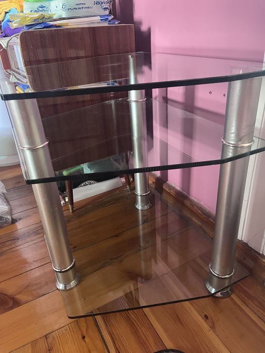 Столик-тумба стеклянный