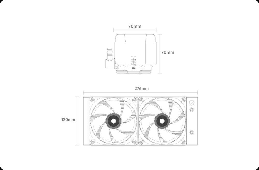 Cooler CPU AIO 240 mm cu Ecran Digital și ARGB, Compatibil Intel și AMD
