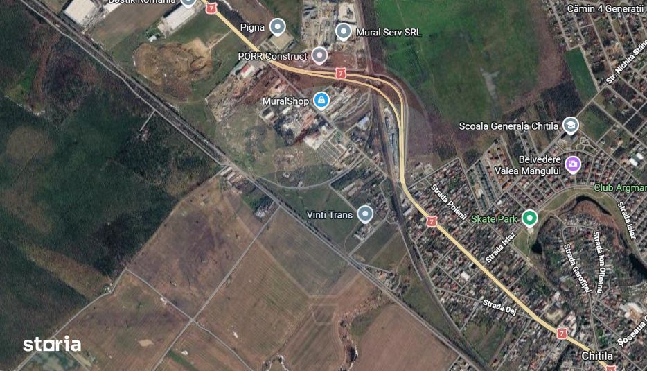 De vanzare | Teren industrial liber | Chitila 2500 mp