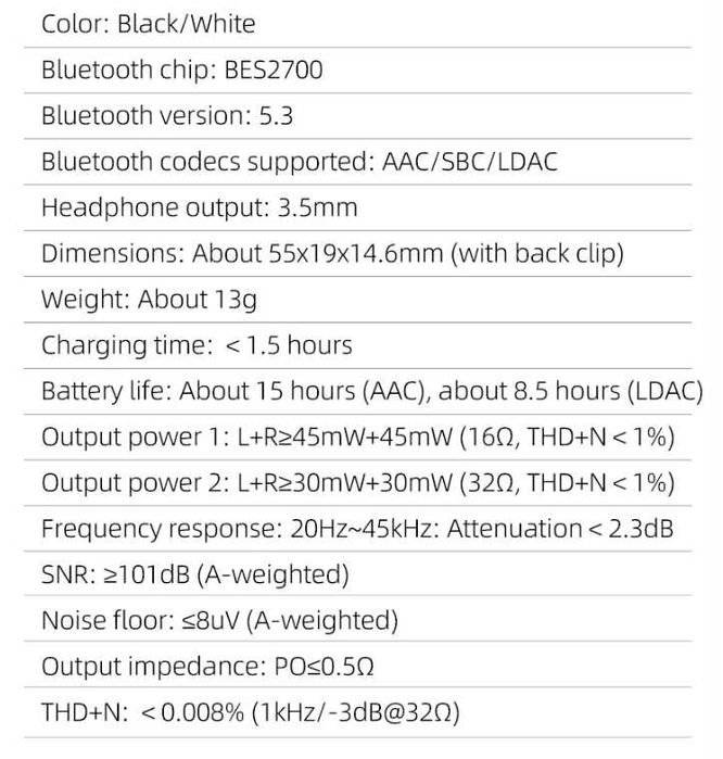 Bluetooth адаптер ЦАП для наушников FiiO BTR11