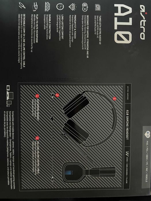 Castri ASTRO A10 - subdivizie LOGITECH - NOI - nefolosite