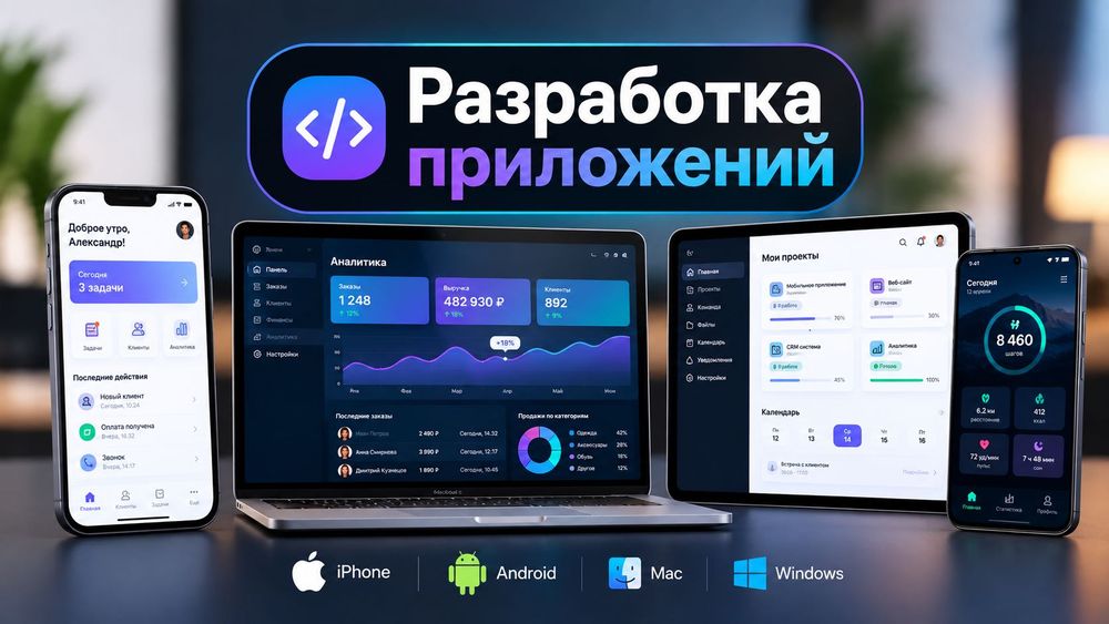Разработка приложений IPhone Mac Android Windows Web