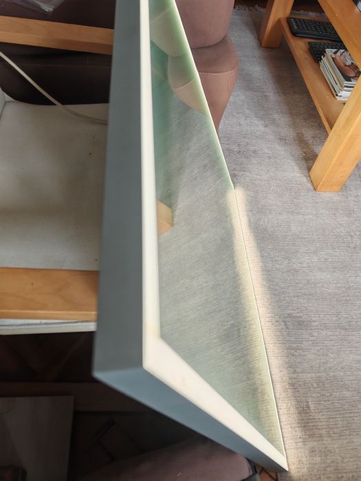 Огледало за баня с лед осветление 80×80 см вграден подгрев и bluetooth