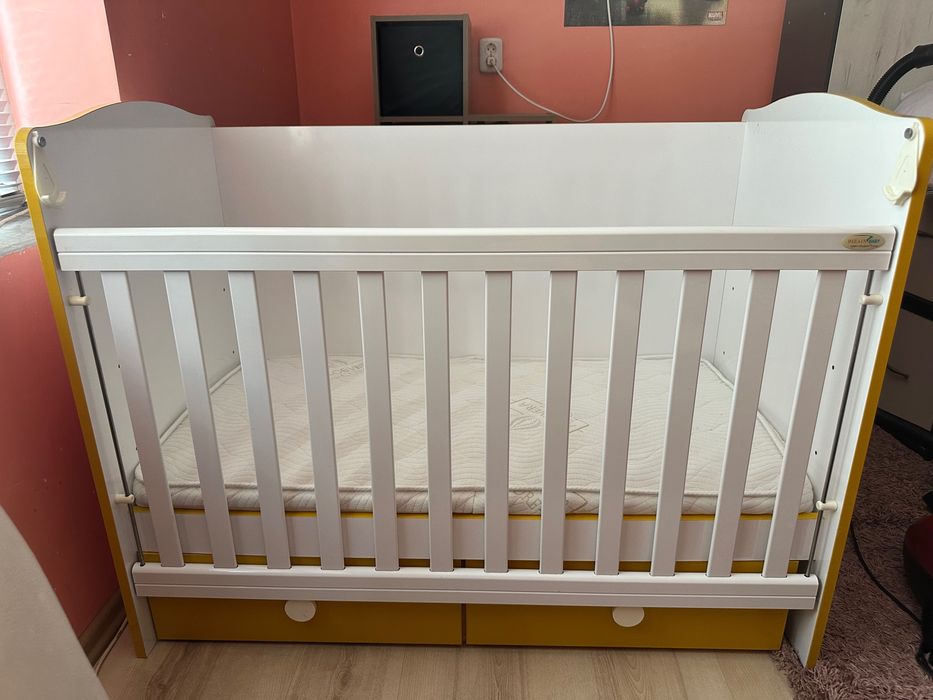 Детско бебешко легло с матрак алое Вера