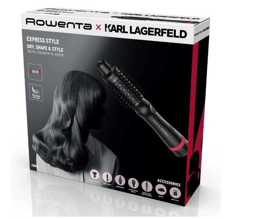 Perie cu aer cald Rowenta x Karl Lagerfeld Express Style CF635LF0