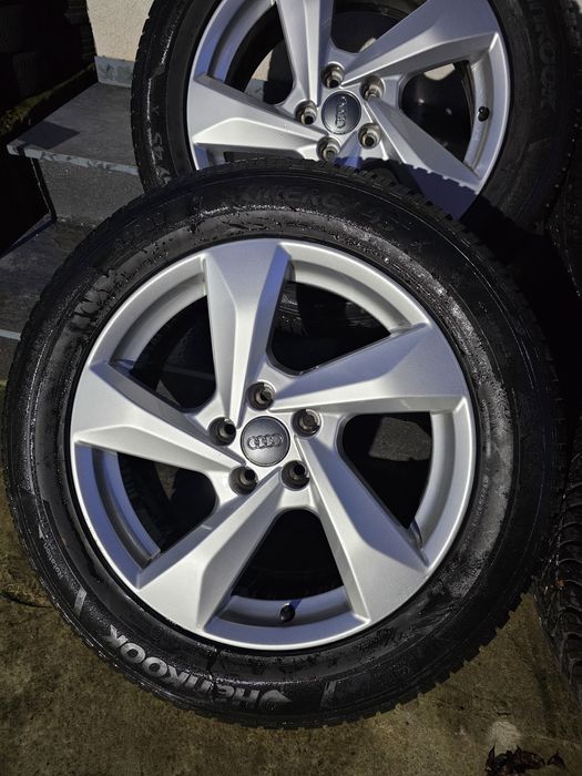 Jante originale Audi R18 + Anvelope iarna 235 55 18 dot 3124