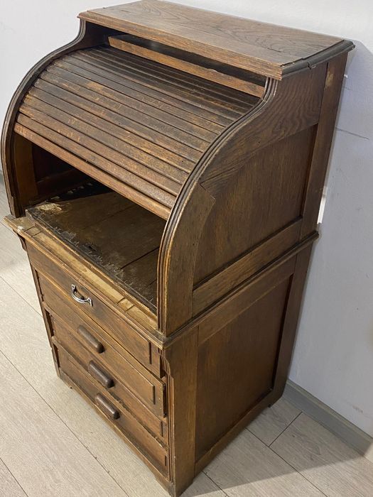 Comodă Vintage; Mic Fișet din Lemn; Dulap cu Sertare