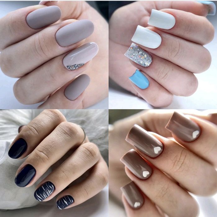Unghii cu gel întreținere semi construcție pedi