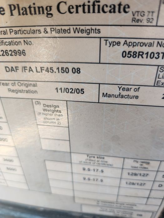 Cutie viteze Daf LF 45