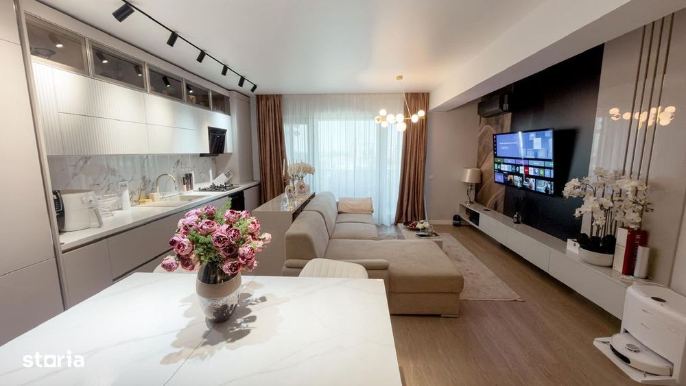 Apartament 2 camere de vanzare I 74 mp I Mobilat design premium