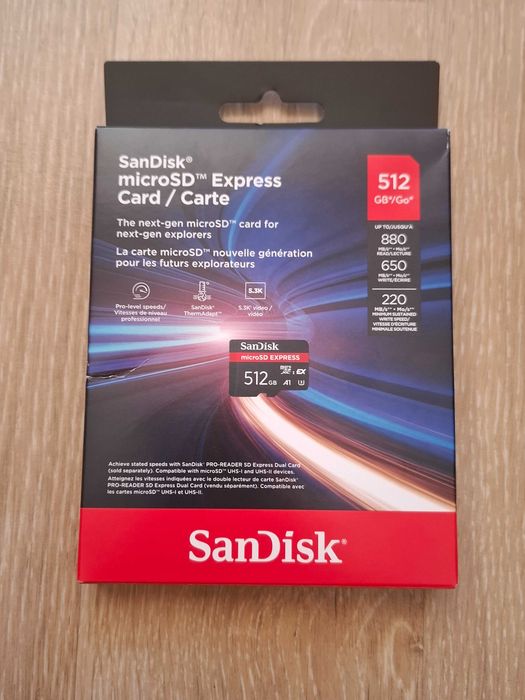 SanDisk Micro SD 512GB SDXC EXPRESS Card High Speed Read 880MB Write 650MB