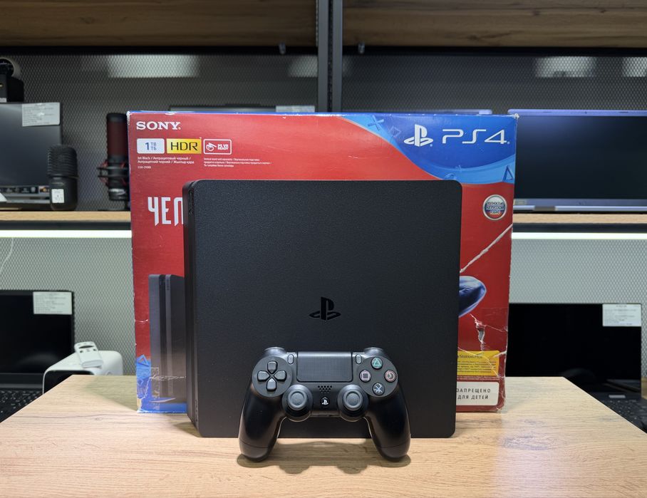 Sony PlayStation 4 Slim, 1 TB, версия 13.04, есть игры, 2112/А10