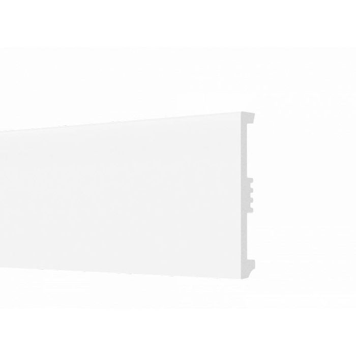 Plintă Arbiton STIQ XL | STX110 | Polimer Dur | Albă | 2.200x100x15 mm