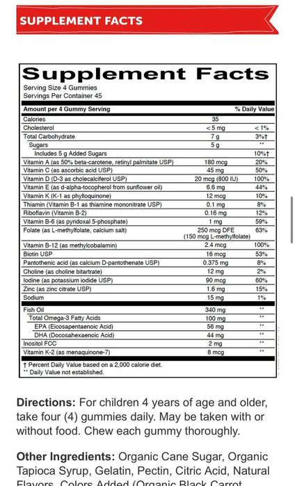 Детский мультивитамин "Smarty pants". Multivitamin