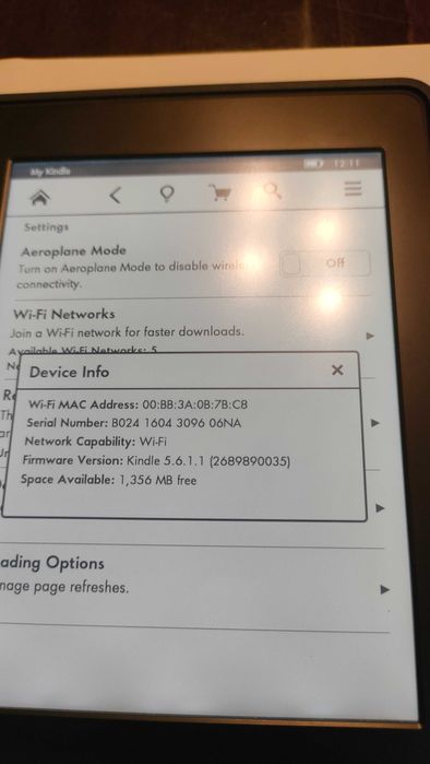 Четец за електронни книги kindle paperwhite ey21 e-book reader