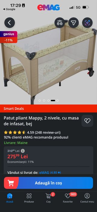 Pat, saltea, tarc copii