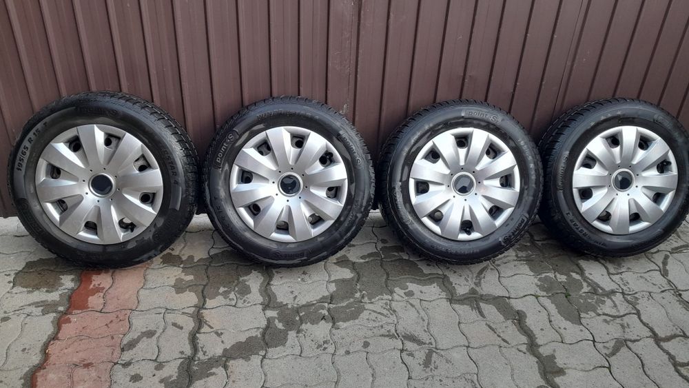 Jante 5x112 cu cauciucuri de iarna M +S în stare bună.