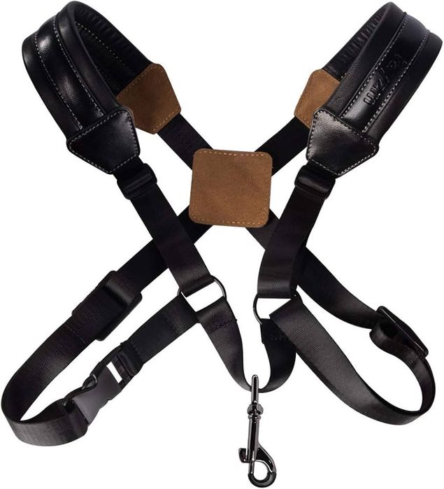 Curea de saxofon rayzm, curea universală dublă din piele pentru saxofon