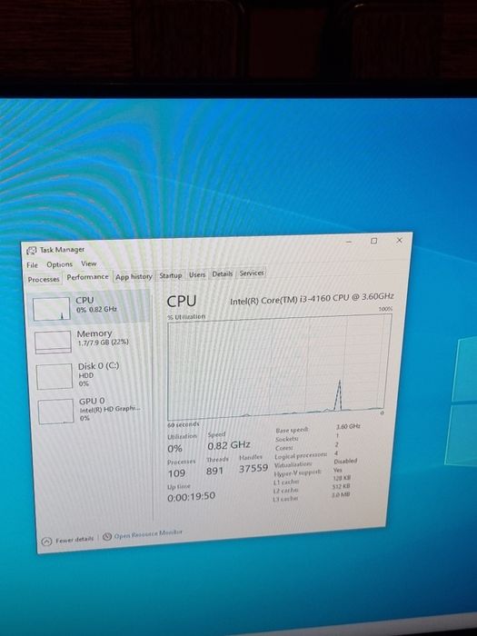 Desktop PC SFF Slim Lenovo ThinkCentre M73 , i3  4160 3.6 ghz , 8 gb RAM , HDD 500 gb 7200 rpm , Windows 10 activat