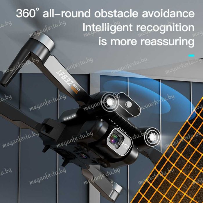 Интелигентен дрон LF632 Квадрокоптер завъртане на 360 градуса 8K HD 5G