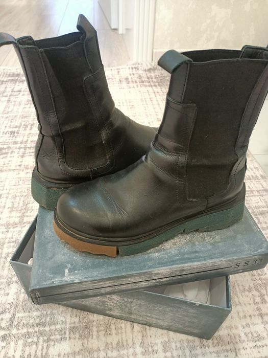 Осенние Кожаные челси