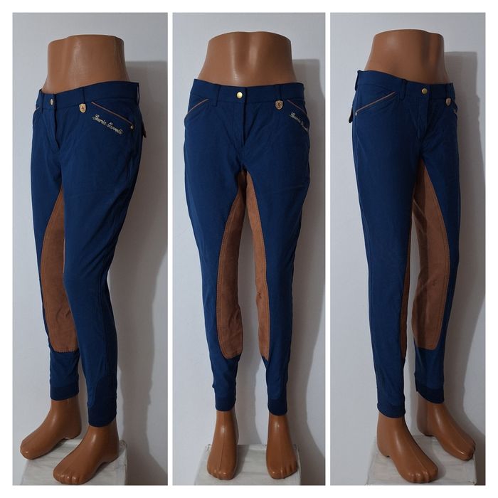 Pantaloni noi ptr. călărie, echitație Lauria Garrelli HKM Roma Piping basanes Alos, nr.40 sau M ptr. femei