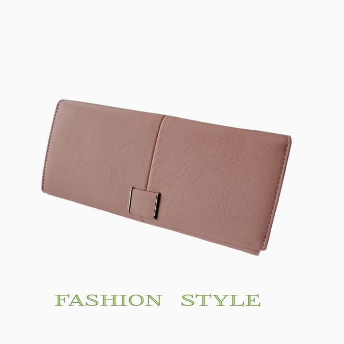 Дамски елегантен портфейл с магнитно закопчаване в розов и зелен цвят