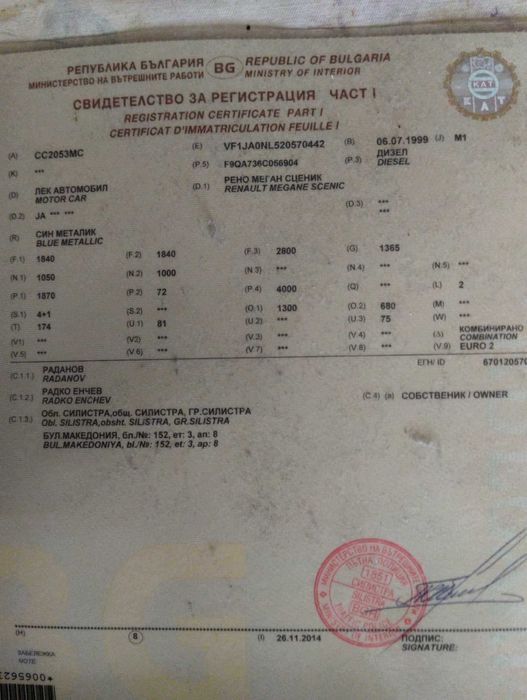 Рено ценик 1.9 ТДИ 1999 г