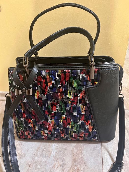 Нова дамска чанта от еко кожа