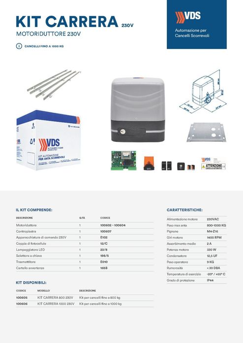 Автоматика / Мотор за плъзгащи врати 1000кг
