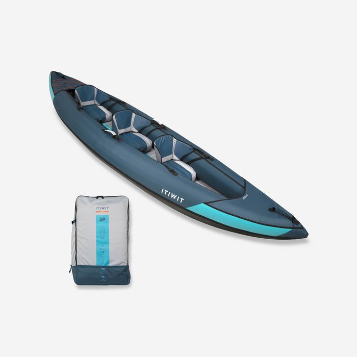 Caiac-canoe gonflabil pentru plimbări 2/3 - produs resigilat Decathlon