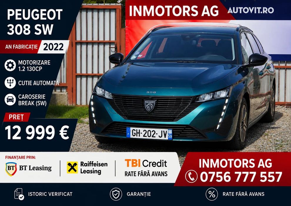 Peugeot 308 Full LED/Automat/Keyless/Euro 6/Garantie 1an