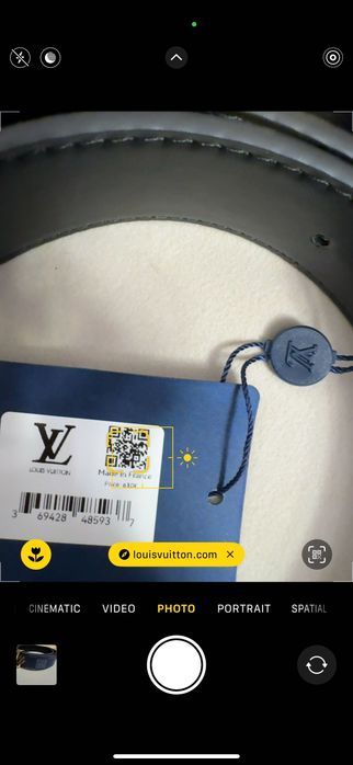 Намаление:Louis Vuitton-Чисто нов мъжки автентичен колан 125 см