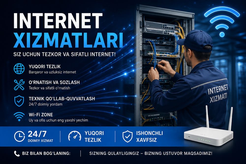 WIFI, Internet xizmatlari
