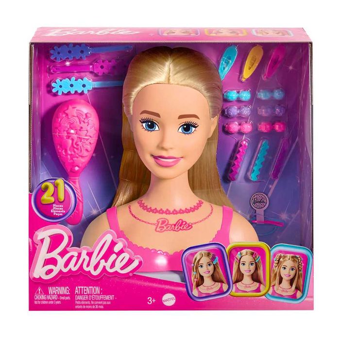 Кукла Barbie Барби голяма Глава за прически фризьорски салон