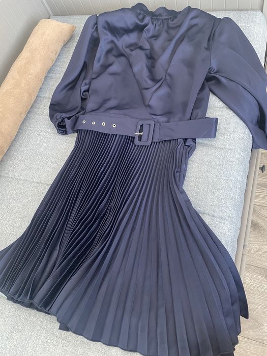 Rochie plisata blue TGH Fashion