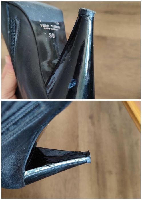 Cizme Enzo Bertini negre, cu toc, stare buna