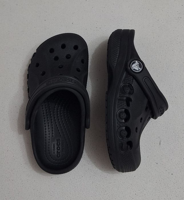 Saboți CROCS Kids Baya Clog C10, sandale papuci flip-flop negre, Nr. 27-28 EU (17 cm) unisex