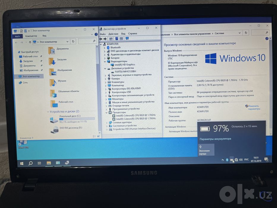 Продам ноутбук Samsung Np300