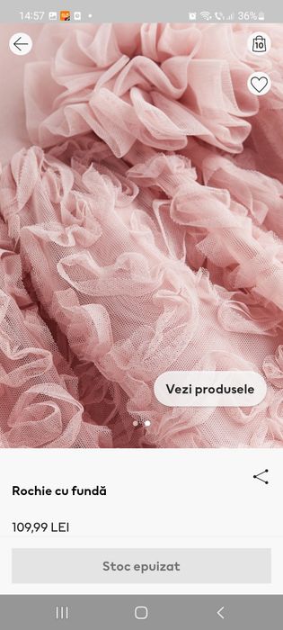 Rochie cu funda noua 122/128 H&M
