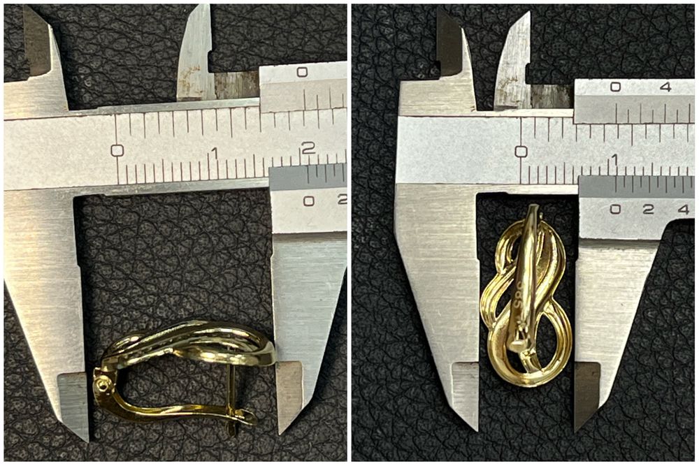 Златни обеци  ЧИСТО НОВИ 14 карата 585 zlatni obeci zlaten gold