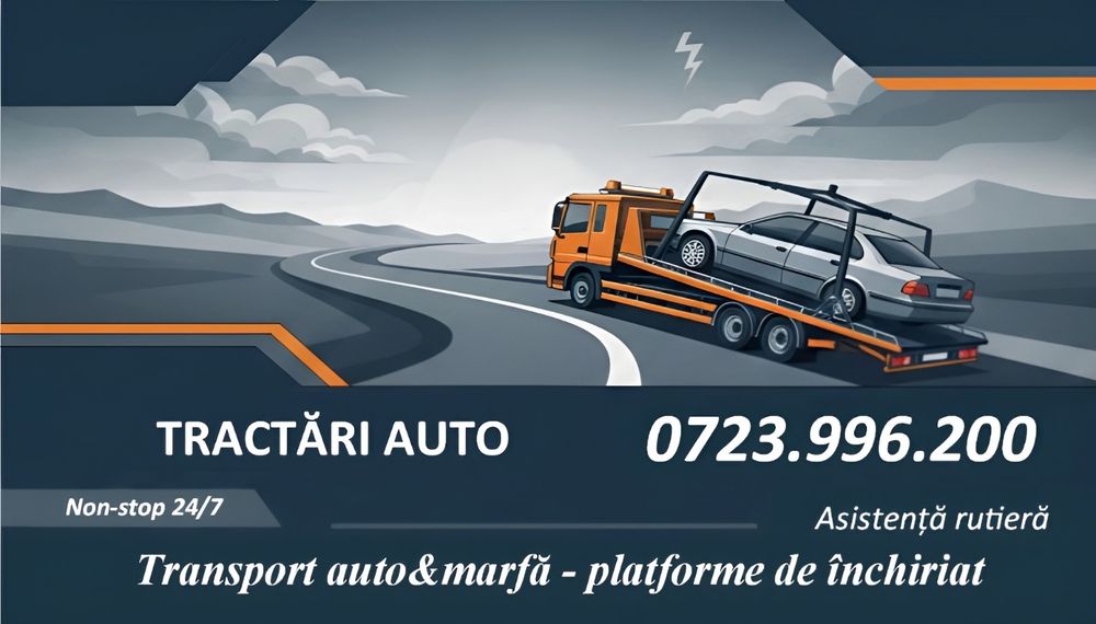 Tractări auto & transport marfă  închirieri platforme remor