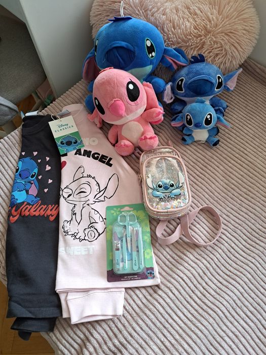 Плюшени играчки 2 блузи ( zara)несесер  Стич .Чанта(zara)