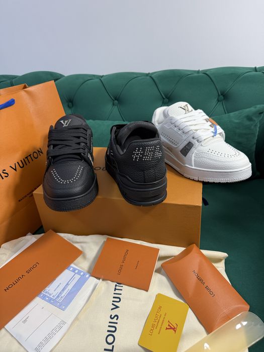 Adidasi Louis Vuitton piele naturala 100% Full Box colectie noua