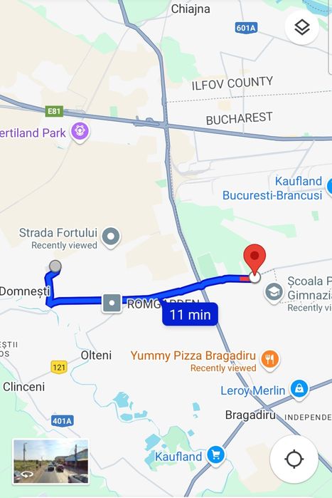 Teren intravilan Domnesti, strada Fortului 13C