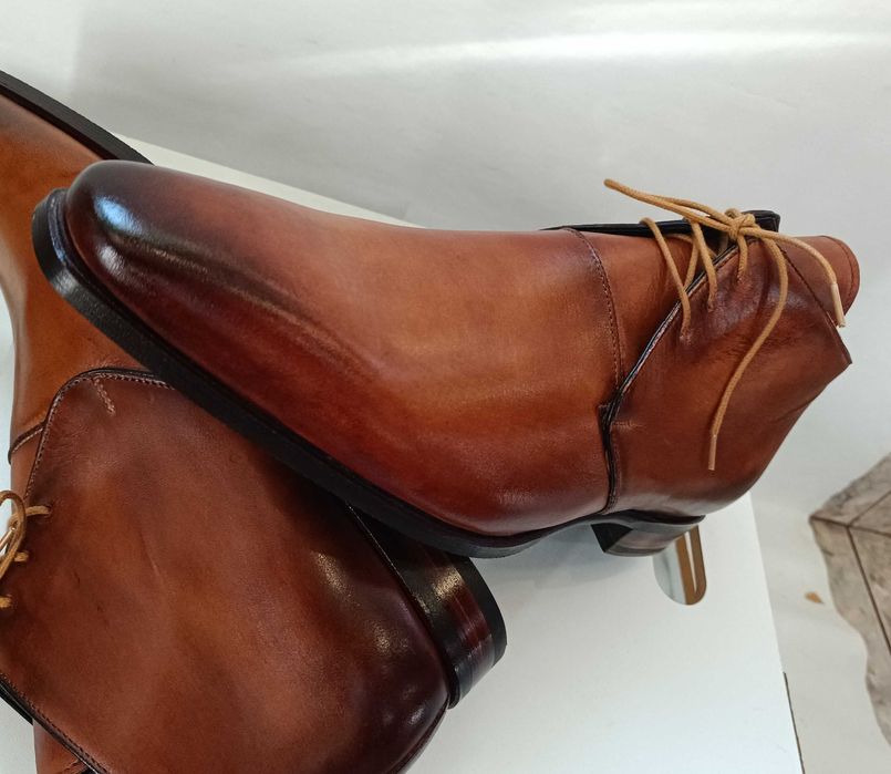 Ghete de lux 43.5 44 GREVE NOI lucrate manual piele natural