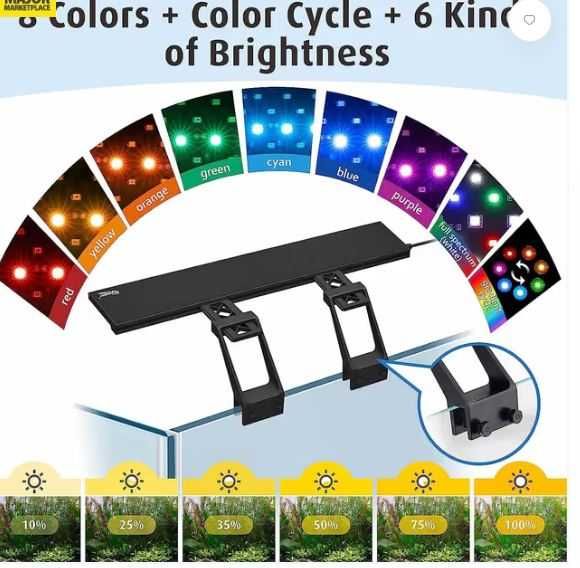 Lampa acvariu LED Hygger 22W, Acvariu plantat, noua