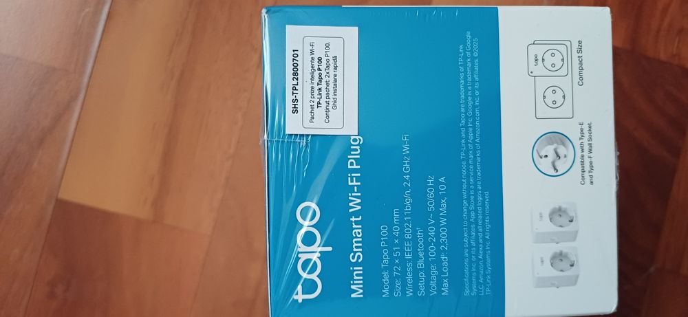 Pachet 2 prize inteligente TP-Link Mini Tapo P100