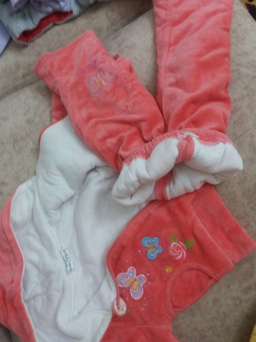 Куртка со штанишками теплая на зиму на малышку от 7 мес до 1,5года