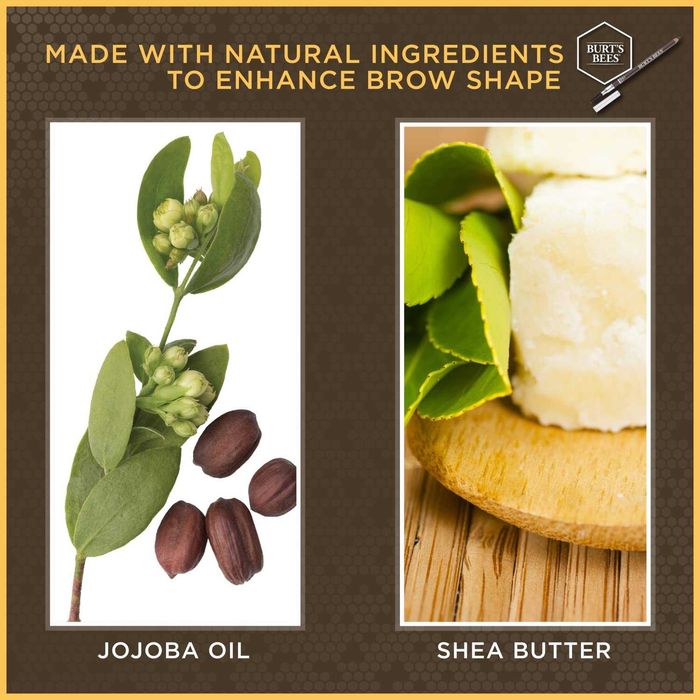 Молив за очи с четка Burt's Bees, Кафяв, Естествени съставки